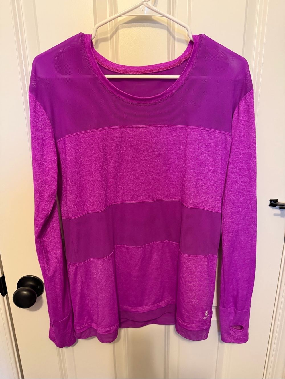 oiselle Magenta Long Sleeve Athletic Top